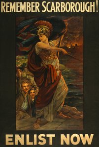 Recruitment Poster Remember Scarborough! Enlist Now, pub. 1914 
